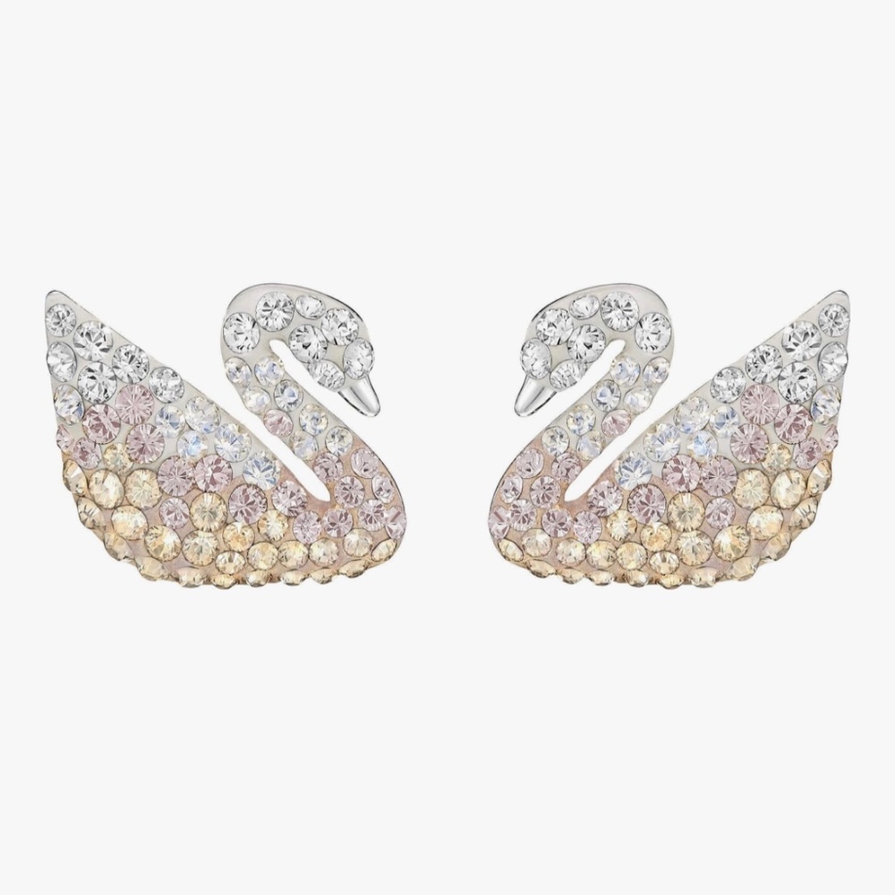 Swarovski Romantic Gradient Color Swan Pearl Earrings